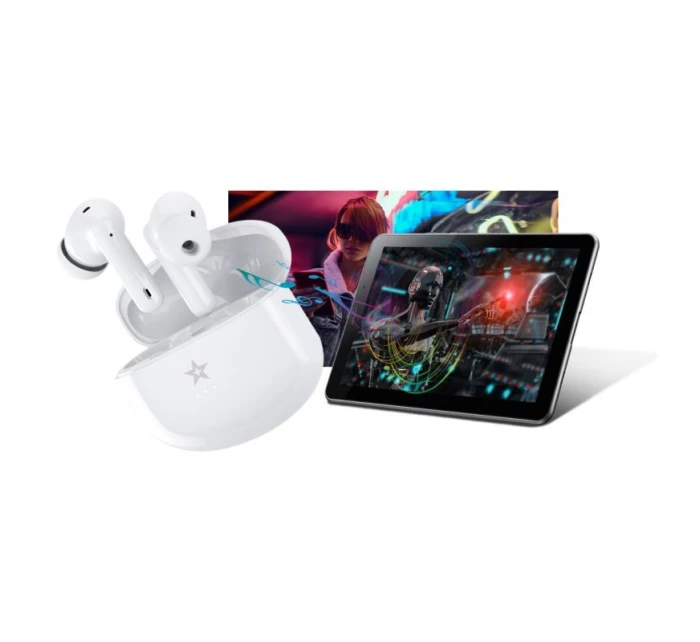 Bezdrátová sluchátka GIEWONT RealSound PRO ANC ENC GWS800-2 White