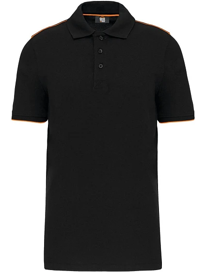 WK WK 270 Pánské pracovní piqué polo "Day-to-Day" 20.W270 black/orange WK WK 270 Pánské pracovní piqué polo "Day-to-Day" 20.W270 black/orange