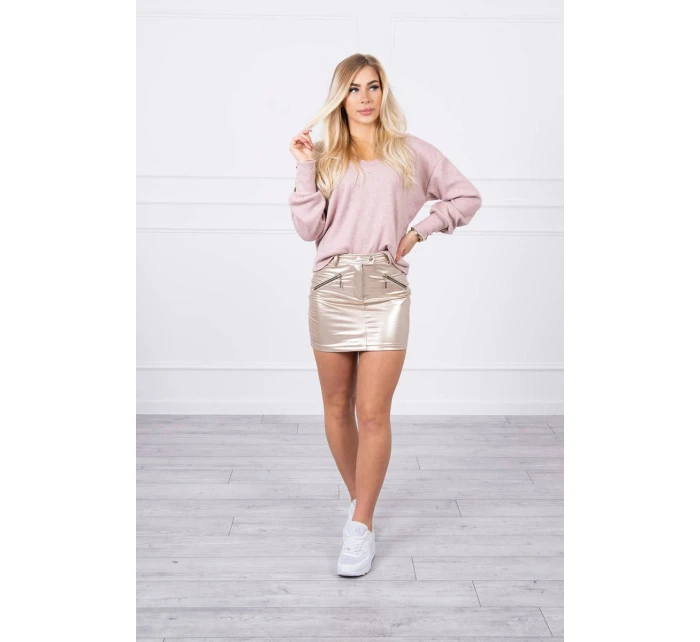 Sukně s ozdobnými model 21752974 béžová - K-Fashion