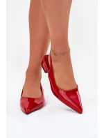 Lakované Baletky Na Nízkém Podpatku Červené model 21698739 - Boto Lakované Baletky Na Nízkém Podpatku Červené model 21698739 - Boto