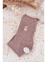 Teplé Dámské Ponožky S  Tmavě Béžové model 21786844 - Aura.via