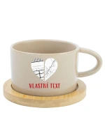 Personalizovaný keramický hrníček Makronka - dvě mapy jako srdce