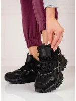 Luxusní dámské černé tenisky bez podpatku Luxusní dámské černé tenisky bez podpatku