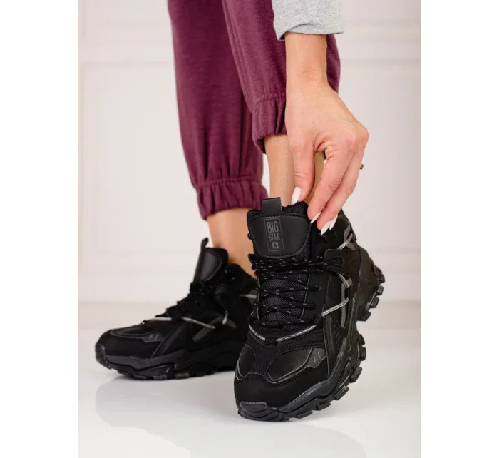 Luxusní dámské černé tenisky bez podpatku Luxusní dámské černé tenisky bez podpatku