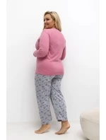 Pohodlná pyžama pro plnoštíhlé model 221197 Forever Pink Pohodlná pyžama pro plnoštíhlé model 221197 Forever Pink