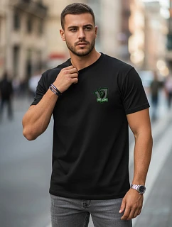Tshirt męski z nadrukiem czarny model 22182518 - FashionStreet