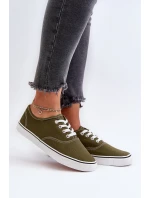 Dámské klasické tmavě zelené tenisky Olvali Dámské klasické tmavě zelené tenisky Olvali