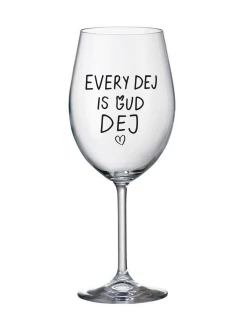 EVERY DEJ IS GUD DEJ - čirá sklenice na víno 350 ml
