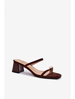 Klapky na podpatku model 228794 Step in style Klapky na podpatku model 228794 Step in style