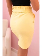 Dámská sukně s vysokým pasem žlutý Dámská sukně s vysokým pasem žlutý