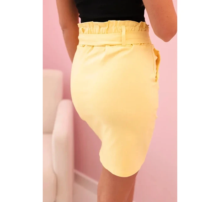 Dámská sukně s vysokým pasem žlutý Dámská sukně s vysokým pasem žlutý