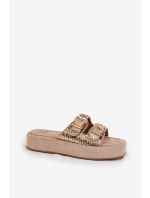 Dámské Sandały Na Platformě S Přezkami A Khaki model 21688844 - Boto