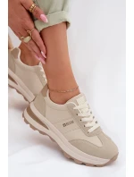 Dámské sportovní tenisky Big Star TT274876 HI-POLY SYSTEM Béžové