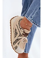 Kožené semišové dámské tenisky Big Star model 22074804 béžové - Big Star Shoes Kožené semišové dámské tenisky Big Star model 22074804 béžové - Big Star Shoes