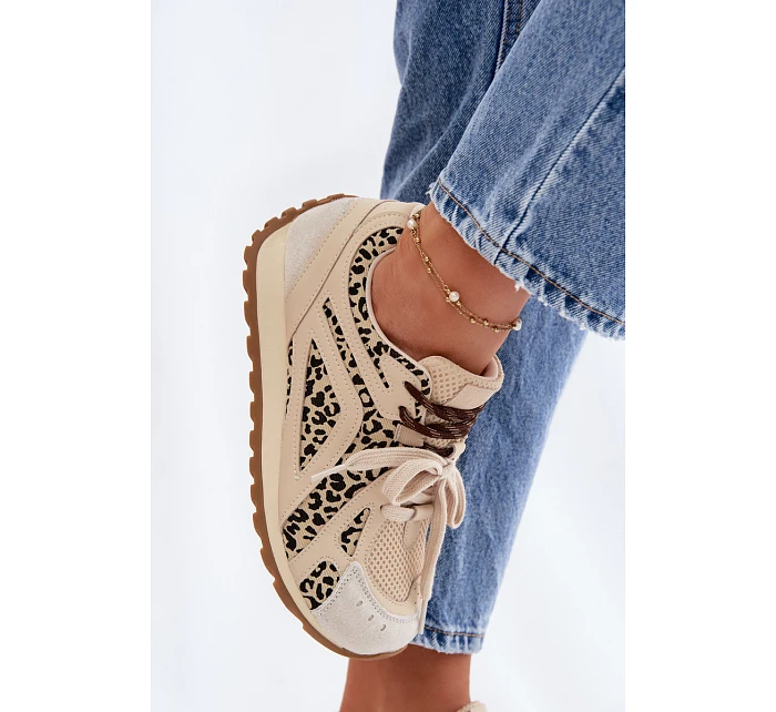 Kožené semišové dámské tenisky Big Star model 22074804 béžové - Big Star Shoes Kožené semišové dámské tenisky Big Star model 22074804 béžové - Big Star Shoes