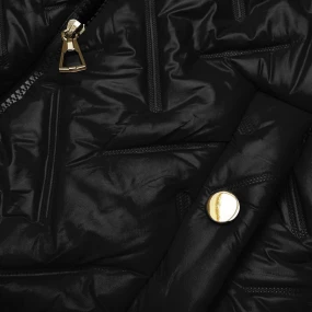 Černobéžová dámská vesta s kožešinovou podšívkou model 21389968 - S'WEST