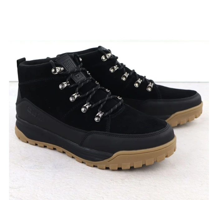 Pánské kožené trapery černé model 21905156 - Big Star