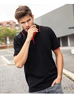Daiber JN 728 Pánské piqué polo s kontrastní légou 02.0728 black/silver Daiber JN 728 Pánské piqué polo s kontrastní légou 02.0728 black/silver