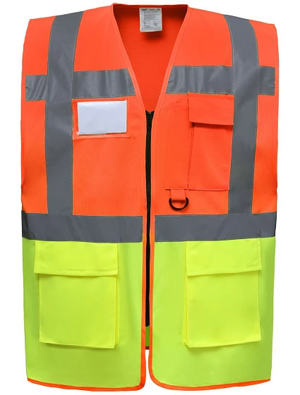 Yoko HVW 801 Hi-Vis multifunkční vesta 79.W801 hi vis orange/hi vis yellow Yoko HVW 801 Hi-Vis multifunkční vesta 79.W801 hi vis orange/hi vis yellow