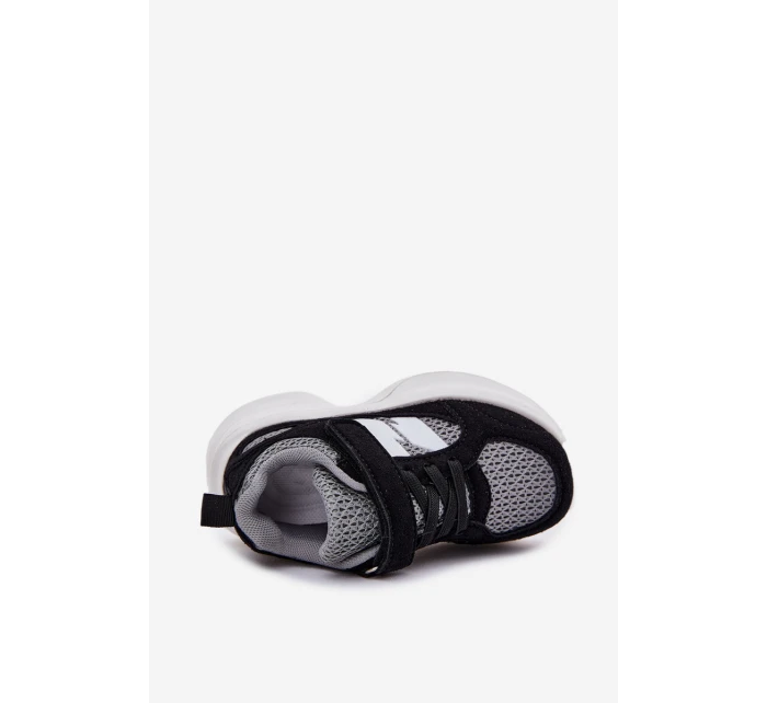Dětské Sportovní Boty Tenisky Na Suchý Zip Černé Šedé model 21700780 - Boto Dětské Sportovní Boty Tenisky Na Suchý Zip Černé Šedé model 21700780 - Boto