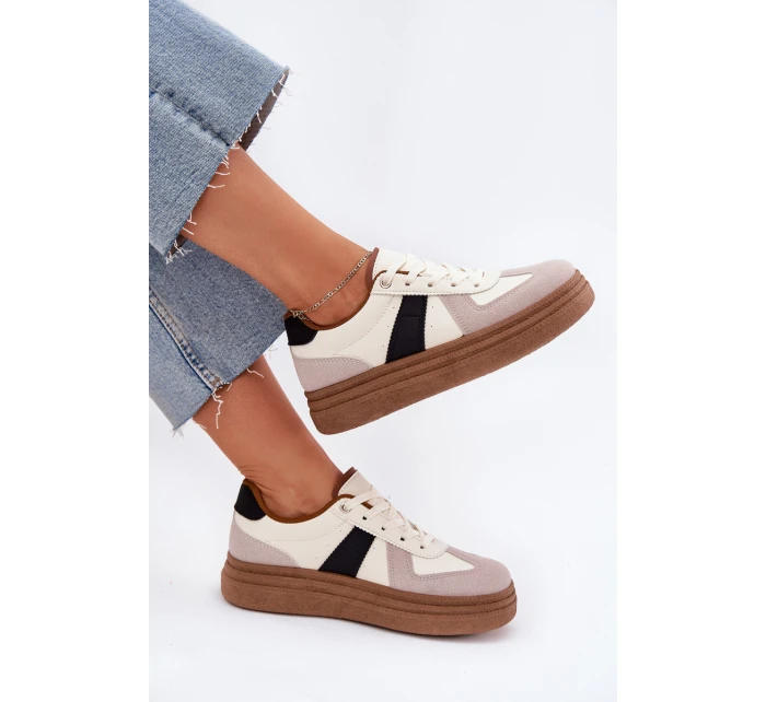 Dámské tenisky na platformě béžové Dovina Dámské tenisky na platformě béžové Dovina