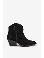 Nazouvací dámské kozačky z přírodního semiše černé model 21713735 - Boto Nazouvací dámské kozačky z přírodního semiše černé model 21713735 - Boto