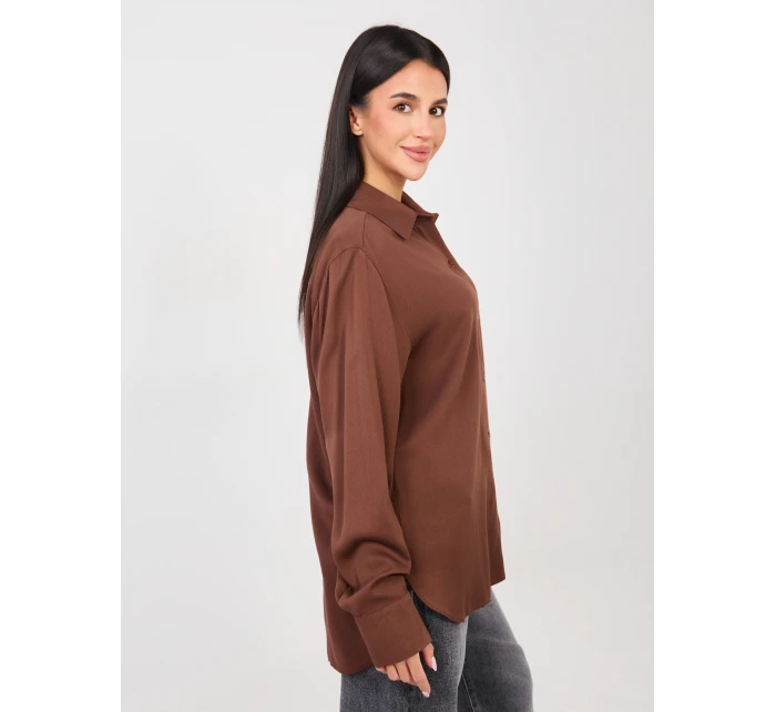 Košile LK KS 510197.12P hnědá