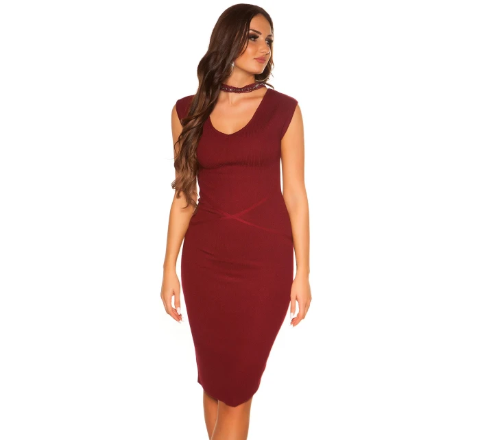 Sexy pletené šaty 9037 - KouCla