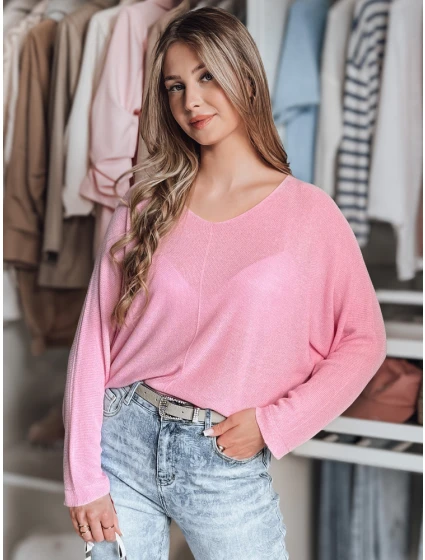 Dámský oversize svetr NORVAN růžový FashionStreet MY2453