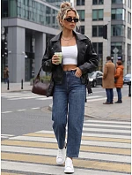 Jeansy damskie fit  niebieskie model 22324256 - FashionStreet