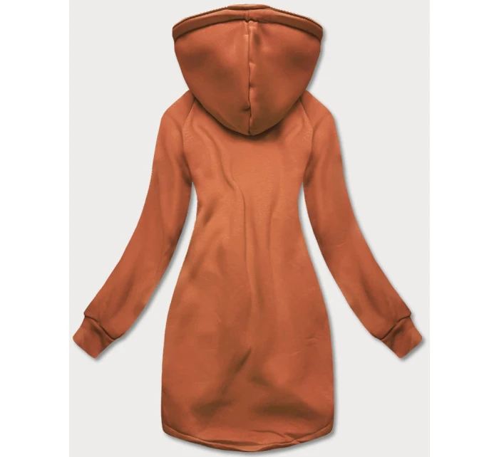 Dlouhá rudá dámská mikina (AMG-855B)