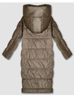 Béžová dlouhá lehce zeteplená dámská bunda S'West (B8509-12)