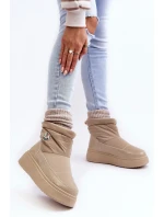 Dámské nazouvací sněhule na platformě model 21636250 - Boto Dámské nazouvací sněhule na platformě model 21636250 - Boto