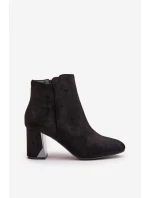 Zateplené Kotníkové Boty Na Podpatku S Zrcadlovým Prvkem Černé Silvare Zateplené Kotníkové Boty Na Podpatku S Zrcadlovým Prvkem Černé Silvare