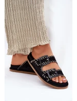 Dámské Pantofle S Přezkami A Dekorativním Švem Černé Visley Dámské Pantofle S Přezkami A Dekorativním Švem Černé Visley