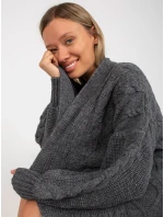 Dámský svetr LC SW model 17650084 tmavě šedý - FPrice Dámský svetr LC SW model 17650084 tmavě šedý - FPrice