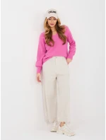 Sweter MI SW model 21937136 ciemny różowy - FPrice Sweter MI SW model 21937136 ciemny różowy - FPrice