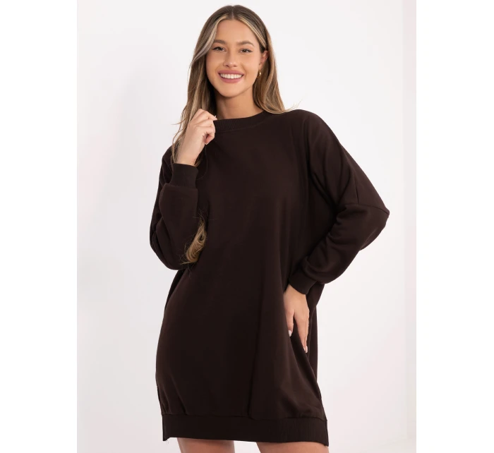 Sukienka RV SK model 21801814 ciemny brązowy - FPrice Sukienka RV SK model 21801814 ciemny brązowy - FPrice