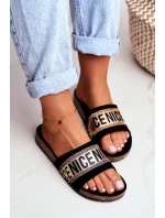 Nazouváky Na Korkové Podrážce Se Zirkony Černé-Zlaté Be Nice Nazouváky Na Korkové Podrážce Se Zirkony Černé-Zlaté Be Nice