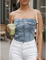 Dámský korzetový top GORSETORA modrý FashionStreet RY2826 Dámský korzetový top GORSETORA modrý FashionStreet RY2826