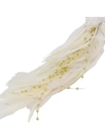 OZDOBNÝ PTÁČEK NA KLIPU 38CM BÍLÝ A ZLATÝ