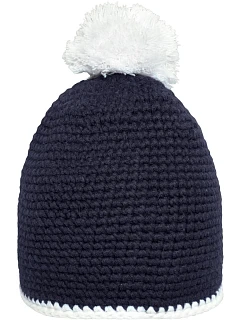 MB čepice s lemem a bambulí 03. navy/white model 22496315 - Daiber