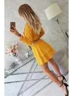 Hořčicové boho šaty