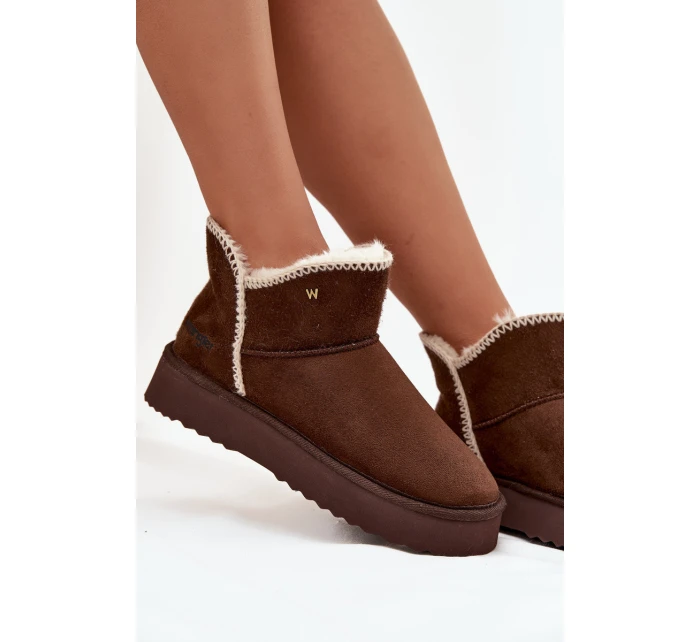 Dámské sněhule Wrangler na platformě – čokoládová Dámské sněhule Wrangler na platformě – čokoládová