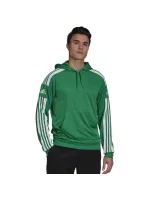 Pánská mikina s kapucí GP6437 Zelená s bílou - Adidas Pánská mikina s kapucí GP6437 Zelená s bílou - Adidas