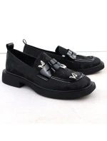 Dámské polobotky lords s motýly černé Potocki SZ12650 Dámské polobotky lords s motýly černé Potocki SZ12650