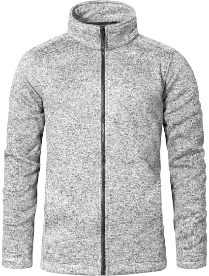 Promodoro 7720 Pánská pletená fleecová bunda 40.7720 heather grey