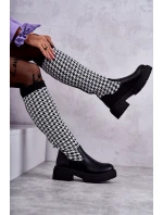 Dámské kozačky černobílé model 21595299 - Boto