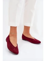 Klasické Baletky Z Eko Semiše Bordové model 21687286 - Boto