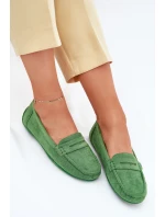 Dámské Semišové Mokasíny Zelené model 21701525 - Boto Dámské Semišové Mokasíny Zelené model 21701525 - Boto